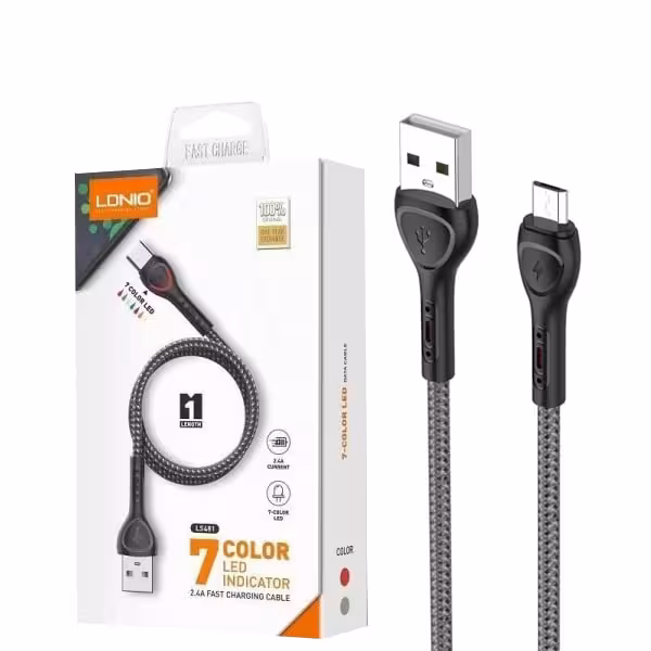 کابل شارژ تایپ سی LDNIO LS482 2M - یاسین کامپیوتر