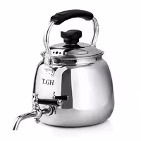 کتری توس 2.5 لیتری لوله دار براق کف چدن کد 30007 تی جی اچ TGH