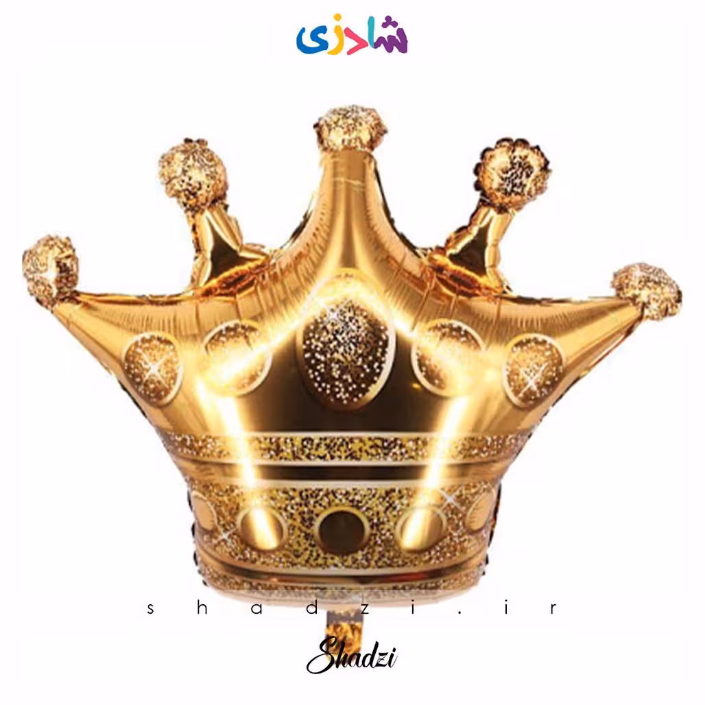 بادکنک فویلی تاج طلایی