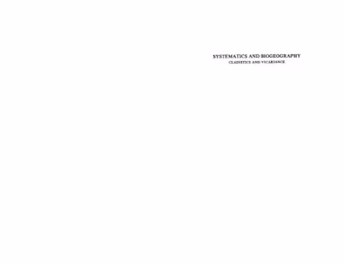 خرید و دانلود نسخه کامل کتاب Systematics and biogeography. Cladistics and viciriance