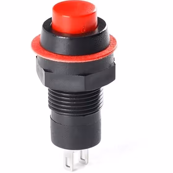 شستی فشاری مهره خور 2 پایه 10mm - DS213 قرمز