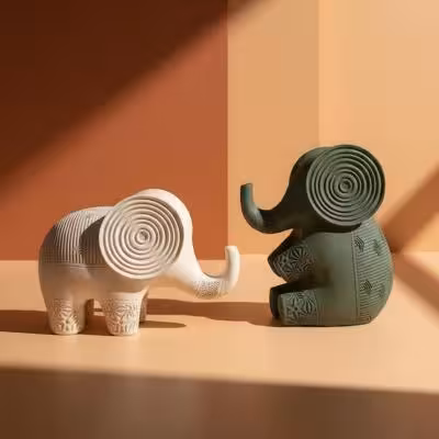 ست مجسمه فیل دکوری (2 عددی)