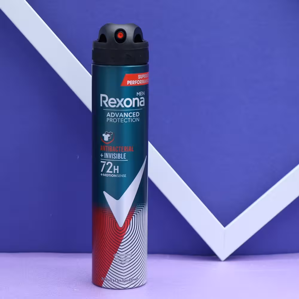 اسپری رکسونا Rexona ANTIBACTERIAL   INVISIBLE حجم 200 میل 72 ساعته 90188