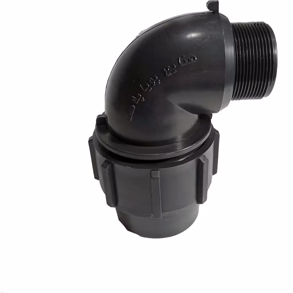 زانو نر پلی اتیلن   پیچی 1/2*20 پویا