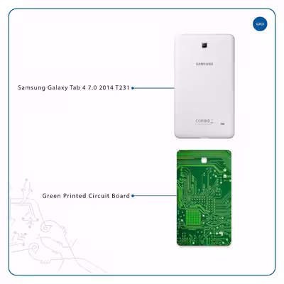 برچسب پوششی ماهوت مدل Green Printed Circuit Board مناسب برای تبلت سامسونگ Galaxy Tab 4 7.0 2014 T231
