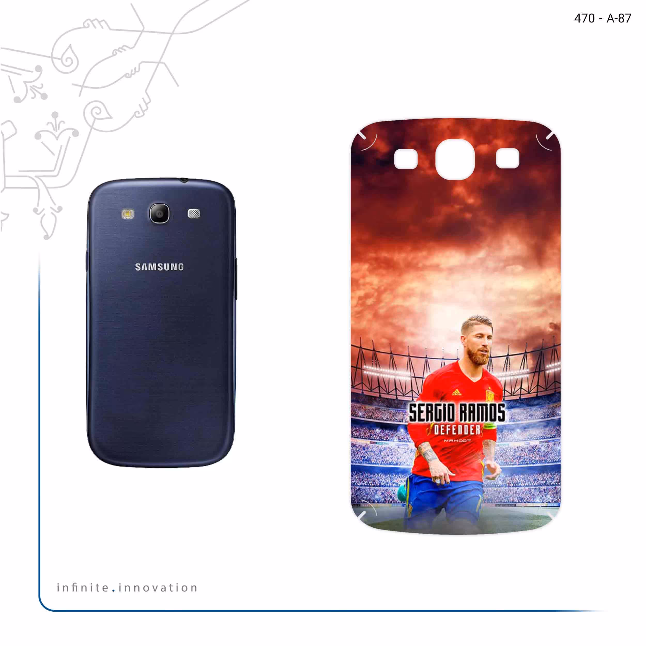 برچسب پوششی ماهوت مدل Sergio Ramos مناسب برای گوشی موبایل سامسونگ Galaxy S3 Neo