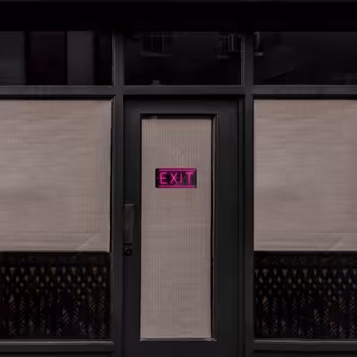 چراغ دیواری نئون دیزاین طرح Exit-BL_PN