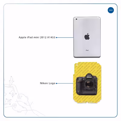 برچسب پوششی ماهوت مدل Nikon-Logo مناسب برای تبلت اپل iPad mini 2012 A1455