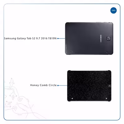 برچسب پوششی ماهوت مدل Honey-Comb-Circle مناسب برای تبلت سامسونگ Galaxy Tab S2 9.7 2016 T819N