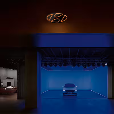 چراغ دیواری نئون دیزاین طرح BL_ORG 