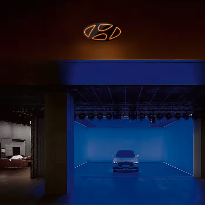 چراغ دیواری نئون دیزاین طرح BL_ORG 