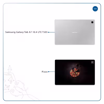برچسب پوششی ماهوت مدل Pizza مناسب برای تبلت سامسونگ Galaxy Tab A7 10.4 LTE 2020 T505
