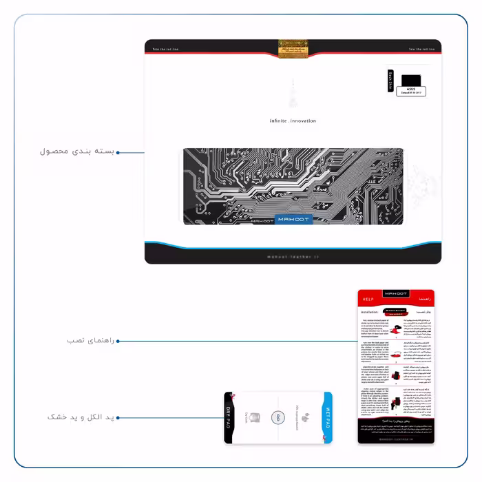 برچسب پوششی ماهوت مدل Black Printed Circuit Board مناسب برای تبلت ایسوس Zenpad 3S 10 2017 Z500KL