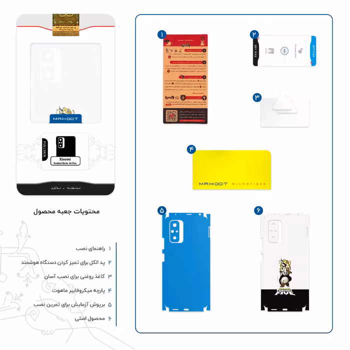 برچسب پوششی ماهوت مدل Kung Fu Panda-FullSkin مناسب برای گوشی موبایل شیائومی Redmi Note 10 Pro