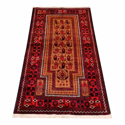 فرش دستباف قدیمی یک متری سی پرشیا کد 156083