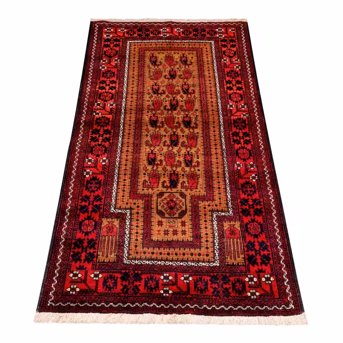 فرش دستباف قدیمی یک متری سی پرشیا کد 156083