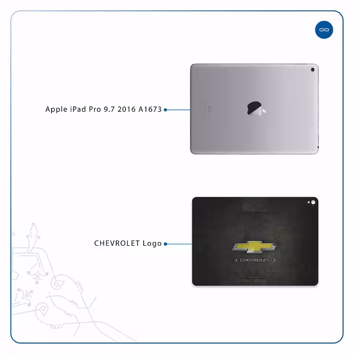 برچسب پوششی ماهوت مدل CHEVROLET-Logo مناسب برای تبلت اپل iPad Pro 9.7 2016 A1673