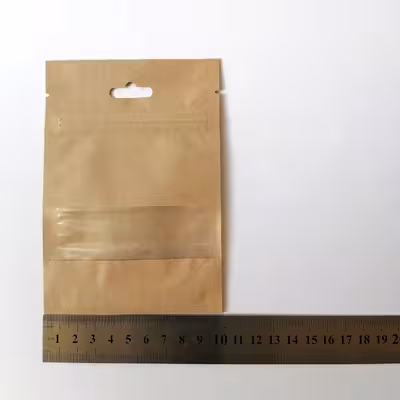 پاکت زیپ دار مدل کرافت پنجره دار بسته 50 عددی