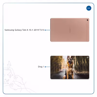 برچسب پوششی ماهوت مدل Dog-1 مناسب برای تبلت سامسونگ Galaxy Tab A 10.1 2019 T515