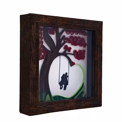 تابلو ملیله کاغذی طرح درخت