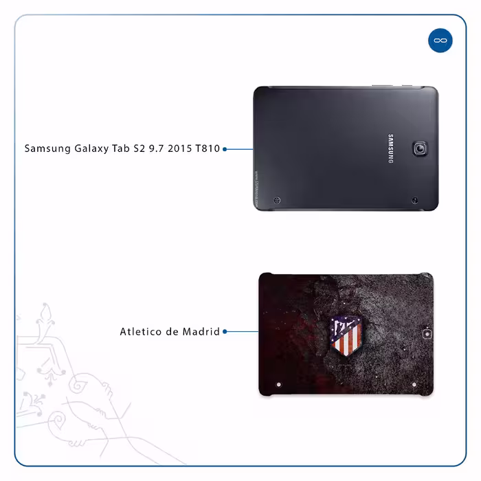 برچسب پوششی ماهوت مدل Atletico de Madrid مناسب برای تبلت سامسونگ Galaxy Tab S2 9.7 2015 T810