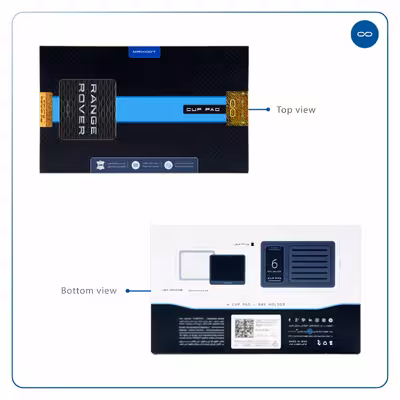 زیر لیوانی ماهوت مدل Range-Rover-Logo بسته 6 عددی