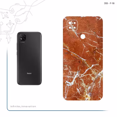 برچسب پوششی ماهوت مدل Red Marble مناسب برای گوشی موبایل شیائومی Redmi 9 Activ