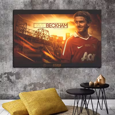 تابلو شاسی بکلیت طرح بازیکن فوتبال باشگاه منچستر یونایتد دیوید بکهام مدل SH-S7014