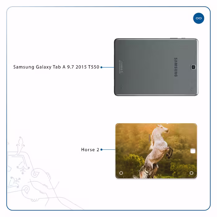 برچسب پوششی ماهوت مدل Horse-2 مناسب برای تبلت سامسونگ Galaxy Tab A 9.7 2015 T550