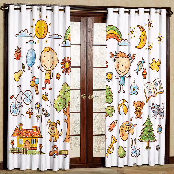 پرده مخمل پانچی کد 6414 سایز 280x140 سانتی متر