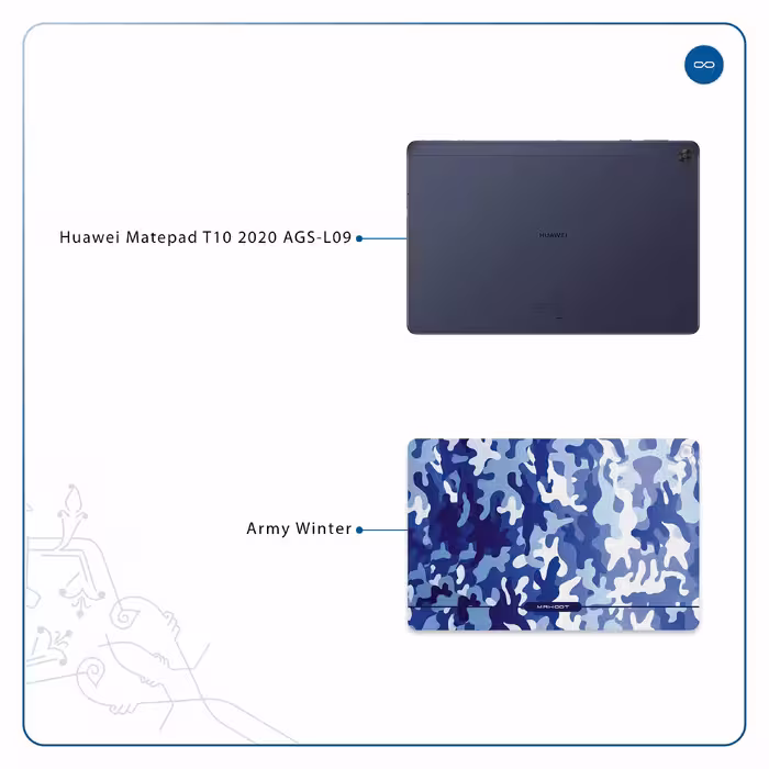 برچسب پوششی ماهوت مدل Army-Winter مناسب برای تبلت هوآوی Matepad T10 2020 AGS-L09