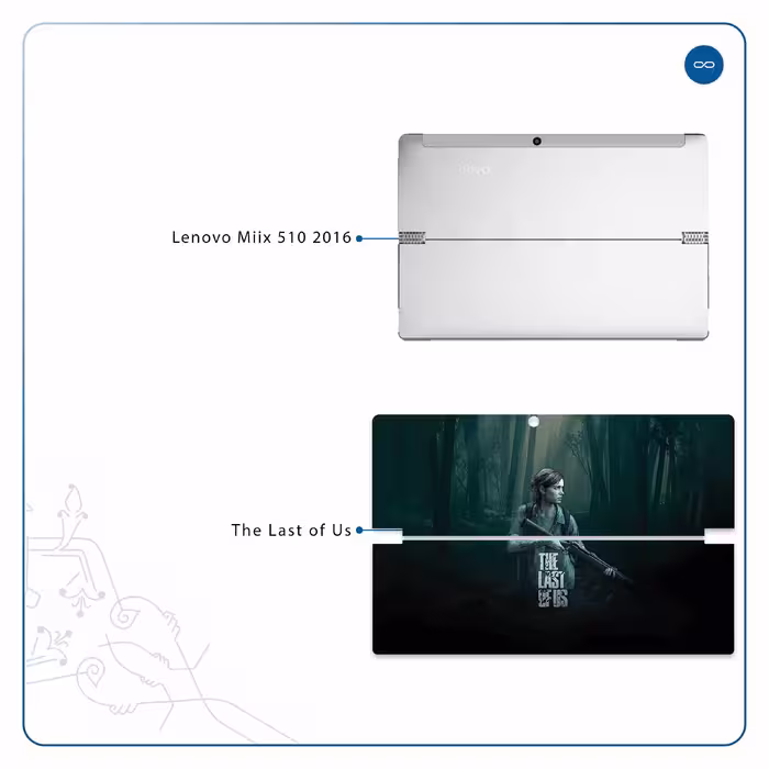 برچسب پوششی ماهوت مدل The Last of Us مناسب برای تبلت لنوو Miix 510 2016