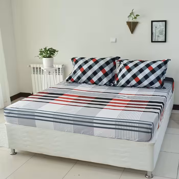 سرویس ملحفه بومرنگ مدل Kamila-160 دونفره 3 تکه