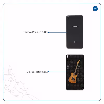 برچسب پوششی ماهوت مدل Guitar-Instrument مناسب برای تبلت لنوو Phab B1 2015