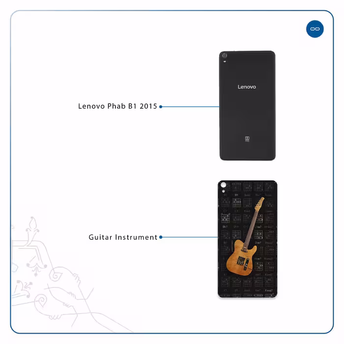 برچسب پوششی ماهوت مدل Guitar-Instrument مناسب برای تبلت لنوو Phab B1 2015