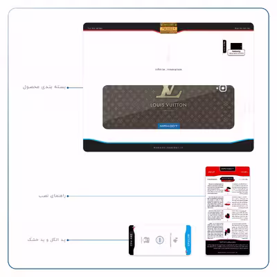 برچسب پوششی ماهوت مدل LOUIS-VUITTON-Logo مناسب برای تبلت سامسونگ Galaxy Tab S4 10.5 2018 T835