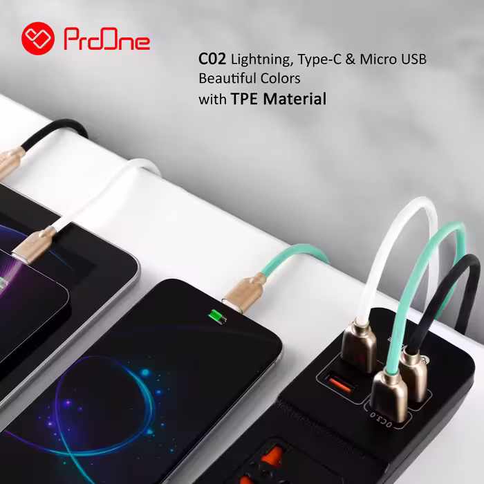 کابل تبدیل USB به لایتنینگ پرووان مدل PCC115 طول 1متر