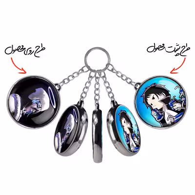 جاکلیدی خندالو طرح آکوتاگوا و فئودور انیمه سگ های ولگرد بانگو مدل دوطرفه کد 1565615661