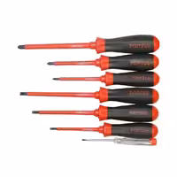 ست پیچ گوشتی عایق برق فشار قوی تاپتول 7 عددی مدل GAAE0704