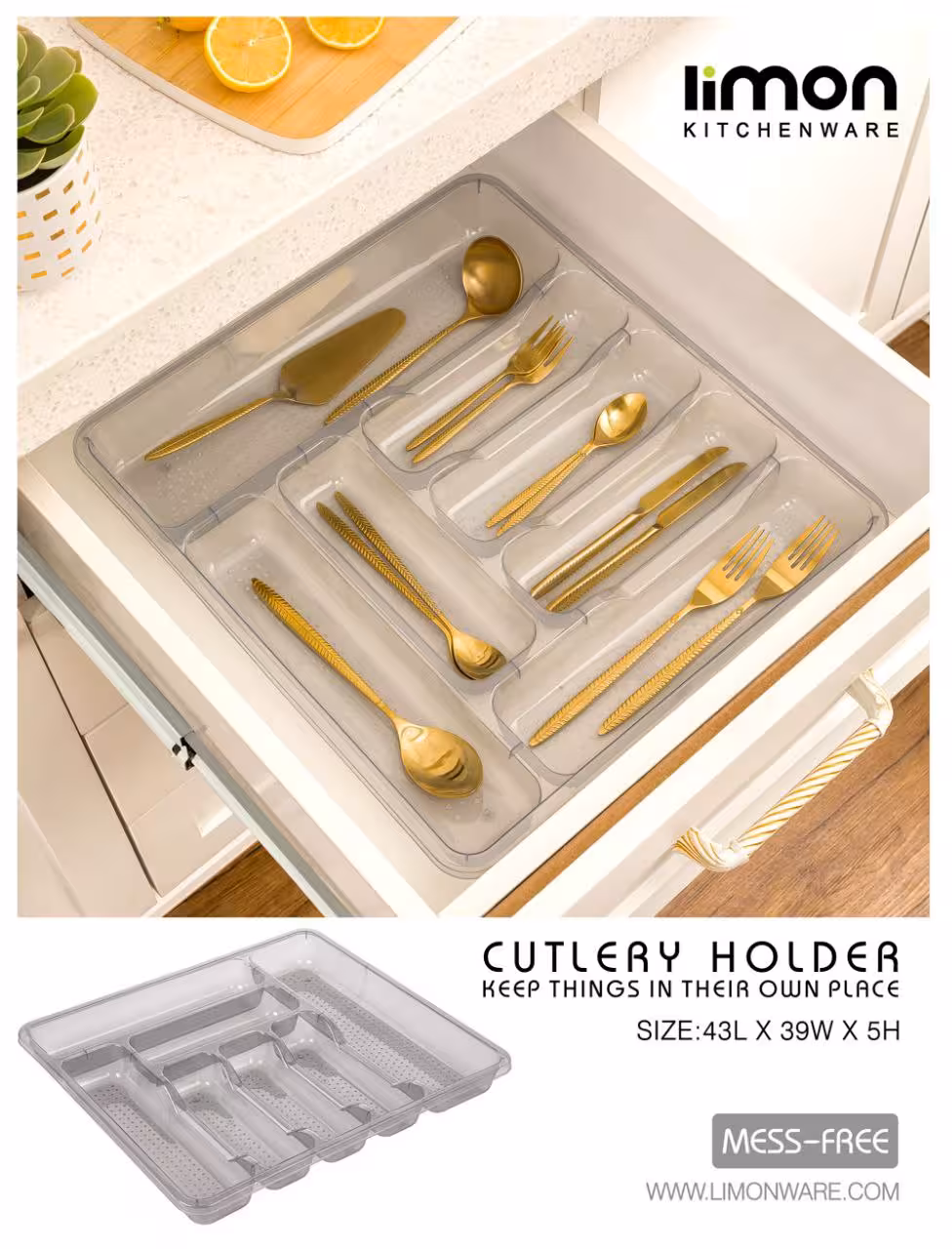 جاقاشقی شفاف لیمون یک طبقه کد 2412