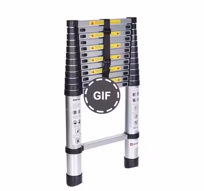 نردبان تلسکوپی 12 پله 3.8 متری صنعتی اینتیمکس مدل 3.8m
