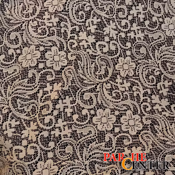 پارچه (عمده) دانتل کرم گلدار (از 10 متر...)