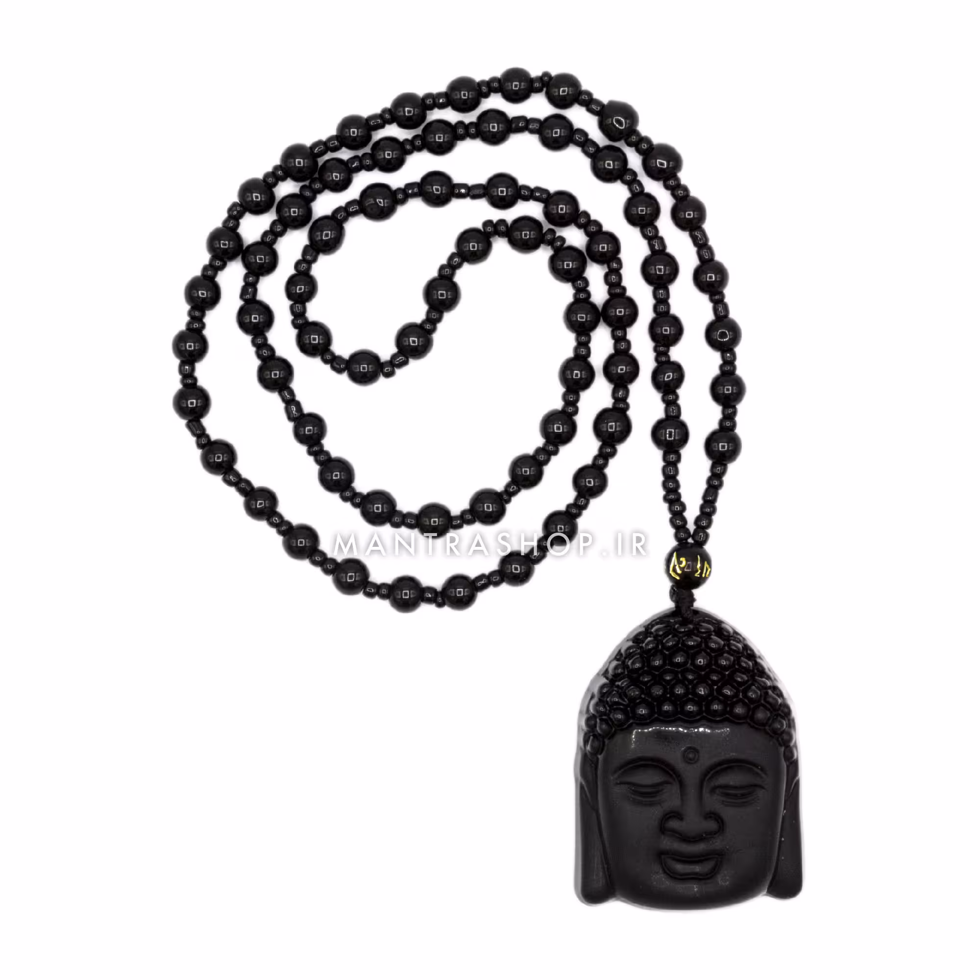 گردنبند سنگی طرح بودا کد AC217