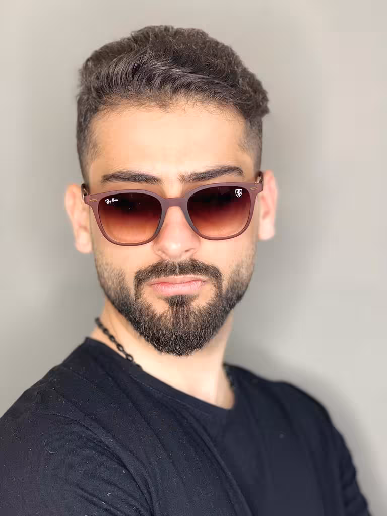 عینک افتابی ری بن کائوچویی سبک درجه یک