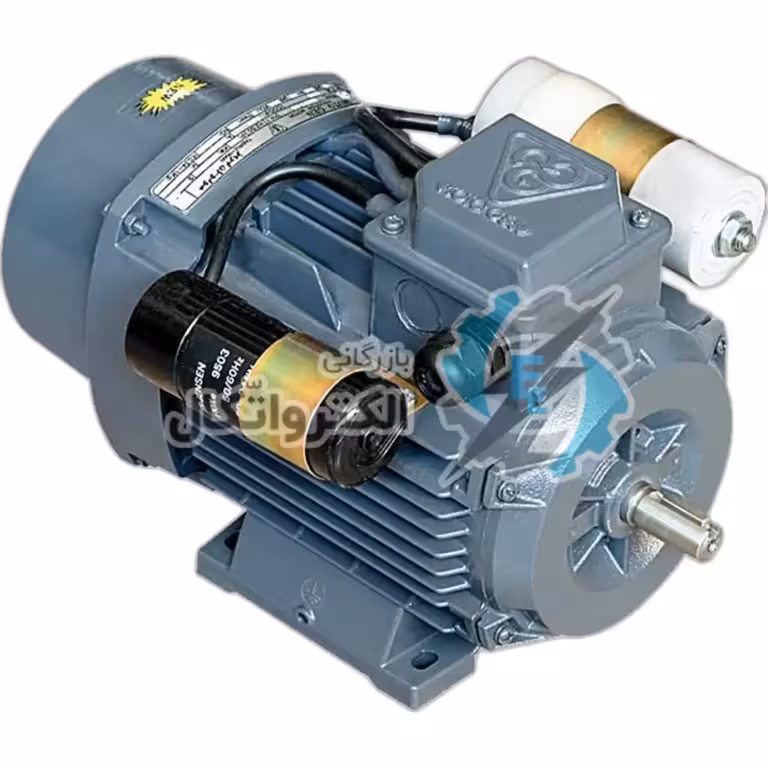 الکتروموتور تک فاز دو خازنه (کلاچ دار) 0/75 کیلو وات 3000 دور فریم آلومینیومی موتوژن