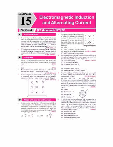 خرید و دانلود نسخه کامل کتاب Electromagnetic Induction Alternating Current IIT JEE Chapter wise Solution 1978 to 2017 AIEEE IIT JEE main included