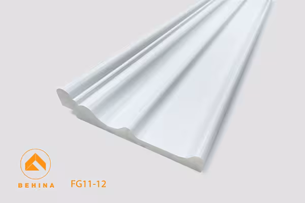 قرنیز 15 سانت بهینا کد FG11-12|کلاسیک|سفید مات|شاخه 3 متری