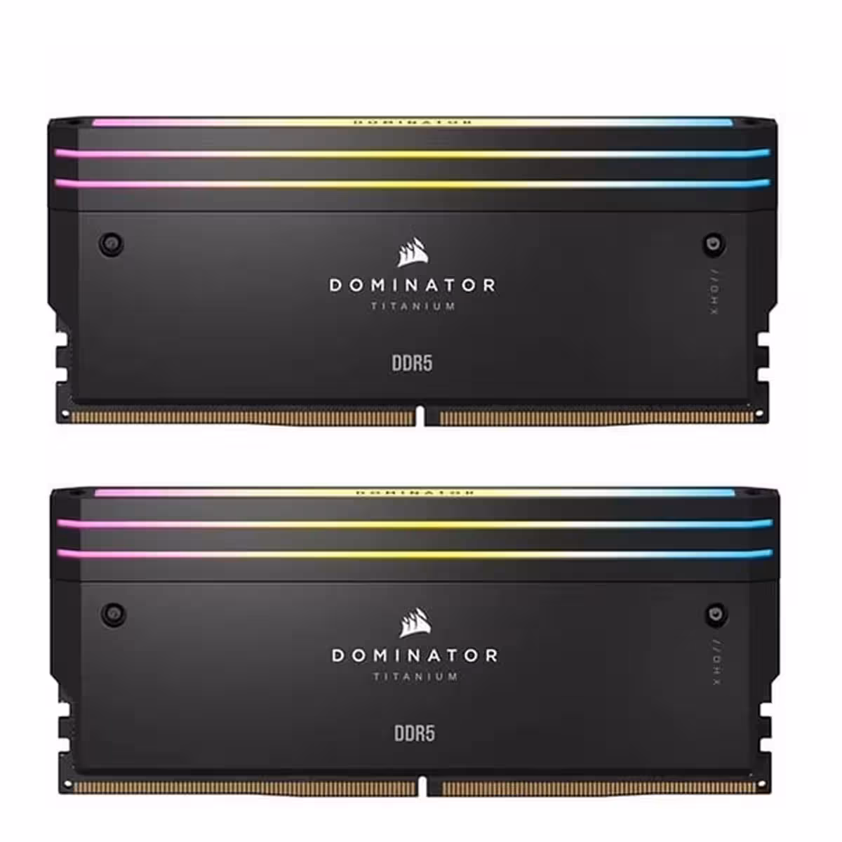 رم DDR5 دسکتاپ 64 گیگابایت 6600MHz CL32 کورسیر مدل DOMINATOR TITANIUM BLACK دو کاناله