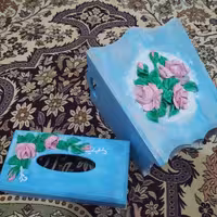 سطل ودستمال چوبی