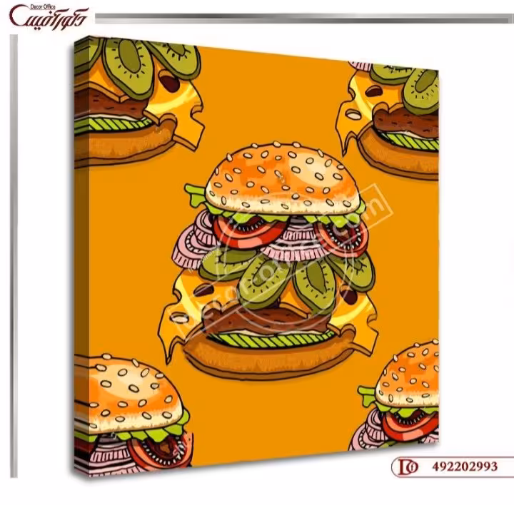 تابلو دیواری فست فود S2993